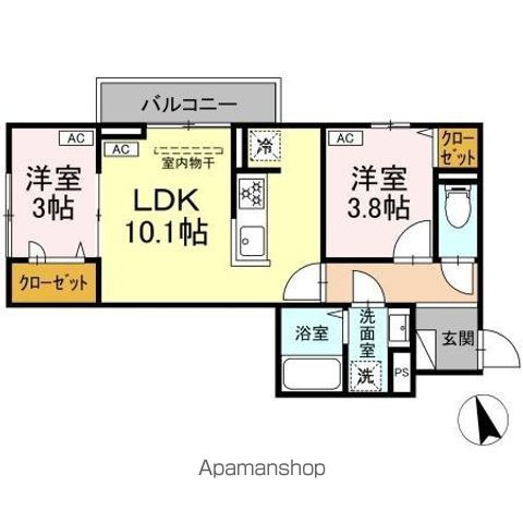 【（仮）ＤーＲＯＯＭ四つ木１丁目の間取り】