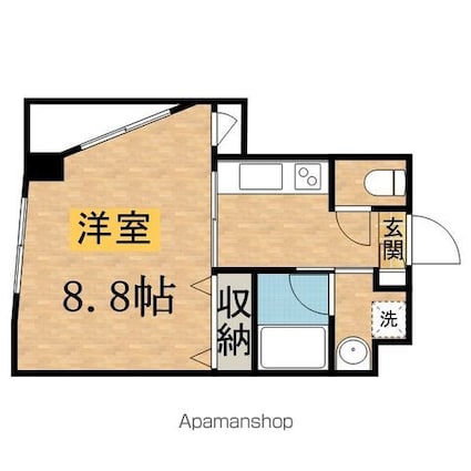 アーバンライフ南大沢[1K/28.16m2]の間取図