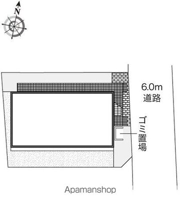 レオパレスハーベスト馬事公苑[1K/19.87m2]の配置図