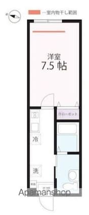 神奈川県横浜市磯子区森６丁目[1K/24.8m2]の間取図