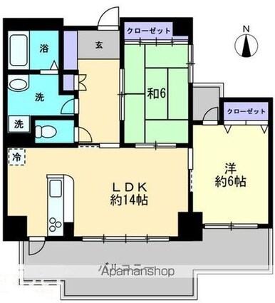 ストーンレイク子の浜[2LDK/61.38m2]の間取図