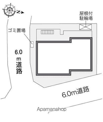 レオパレスＴＡＭＯ[1K/22.35m2]の配置図