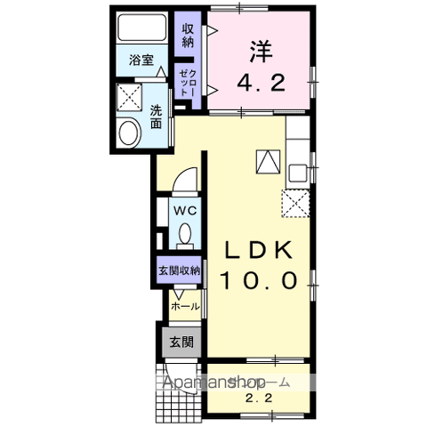 【岐阜市柳津町北塚のアパートの間取り】