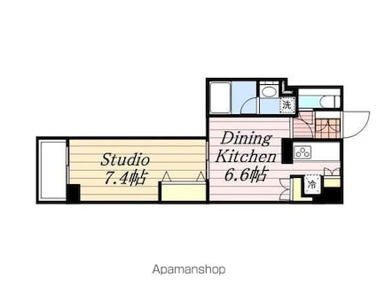 エスティメゾン錦糸町Ⅱ[1DK/40m2]の間取図