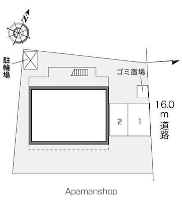 レオパレス東豊田Ⅱ[1K/19.87m2]の配置図