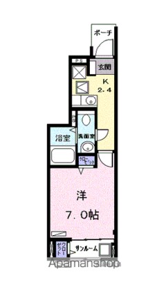 アイリス[1K/27.29m2]の間取図