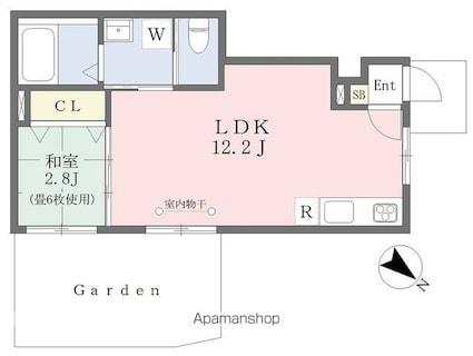 ＤＬ－ＴＥＲＲＡＣＥ[1LDK/33.96m2]の間取図