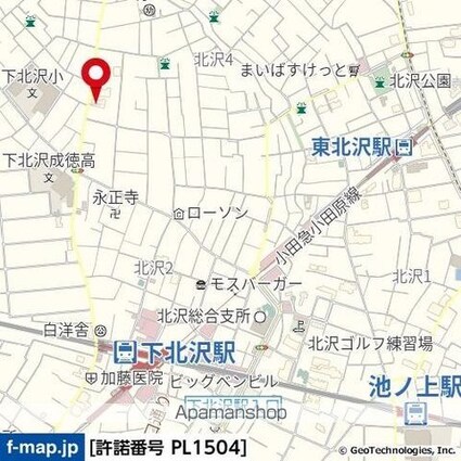 ベルハイム下北沢[2LDK/55.29m2]の周辺