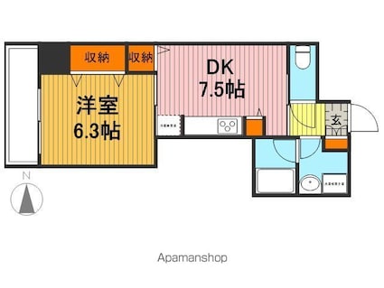 イーストコア曳舟一番館[1DK/37.03m2]の間取図