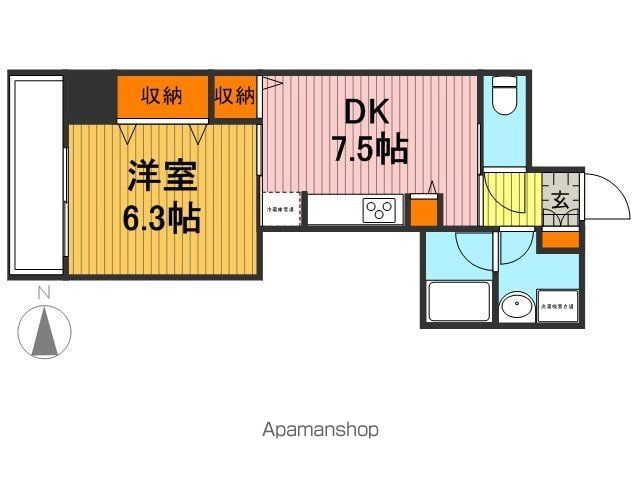 イーストコア曳舟一番館[1DK/37.03m2]の間取図