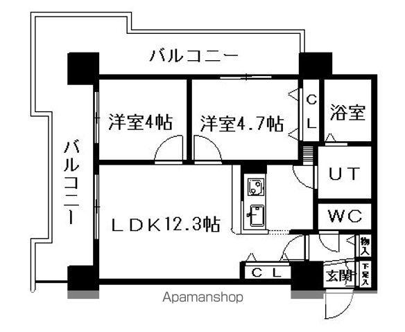 UURコート札幌北三条の間取り写真