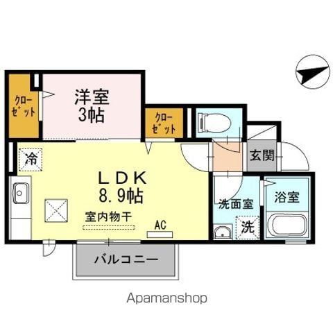 立川市柴崎町のアパートの間取り