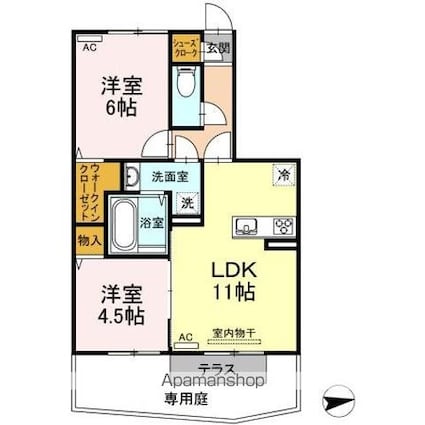 プランドール　太田[2LDK/51.66m2]の間取図