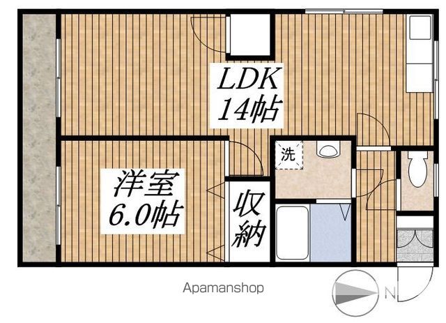 【国立市中のマンションの間取り】