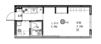 広島県広島市安佐北区口田１丁目[1R/22.94m2]の間取図