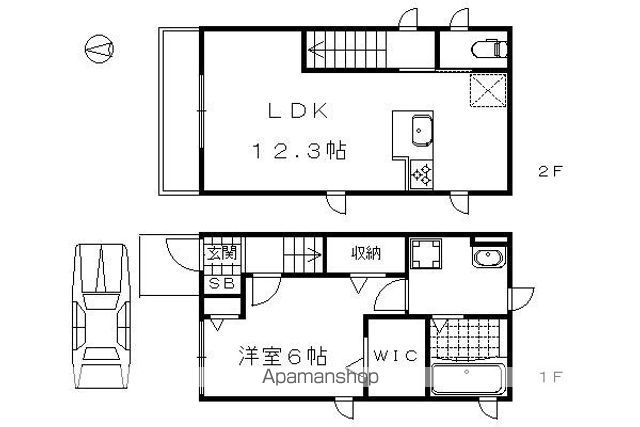 近鉄京都線 東寺駅 徒歩11分 2階建 築8年の間取り写真
