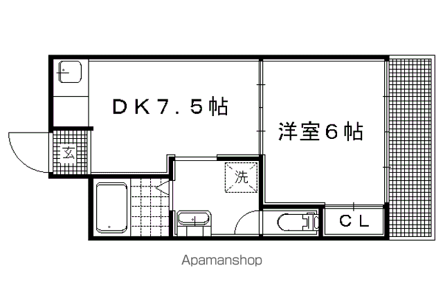 ヴィラ白川山手の間取り写真