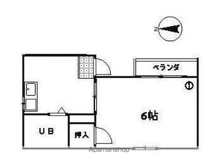 コート片原町[1K/19.44m2]の間取図