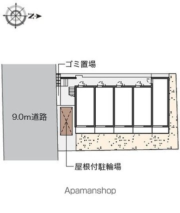 クレイノ翔花[1K/21.86m2]の配置図