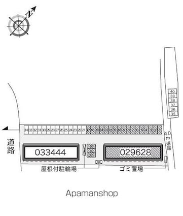 レオパレスアイ[1K/28.02m2]の配置図