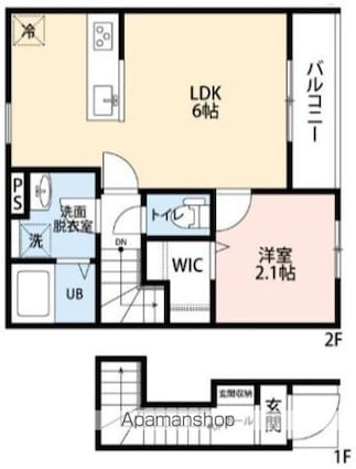 リーブルファイン羽村羽中[1LDK/47.1m2]の間取図