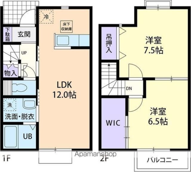 ＧＲＡＮＤーｓｔｙｌｅ[2LDK/67.1m2]の間取図