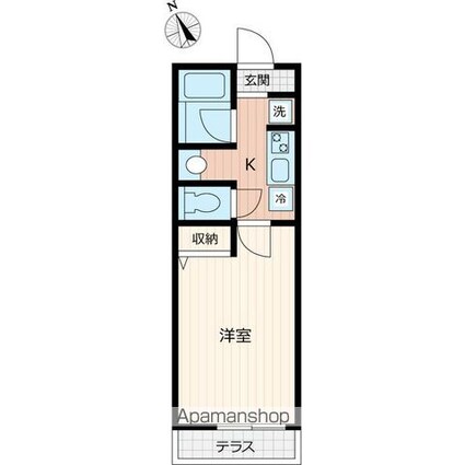 Ｐａｓｅｏ　Ｇｒａｎｄｅ[1K/22m2]の間取図