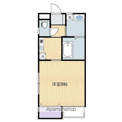 メゾン岩沼[1K/24.56m2]の間取図