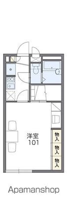 レオパレスサン　ヒルズ[1K/26.49m2]の間取図