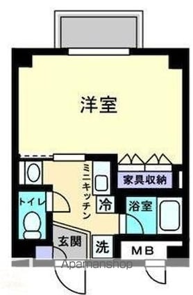 アルファコンフォート高松[1K/24.75m2]の間取図