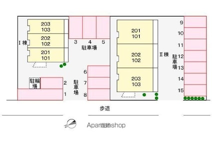 リフティ新浜　Ⅰ[1R/25.25m2]の配置図