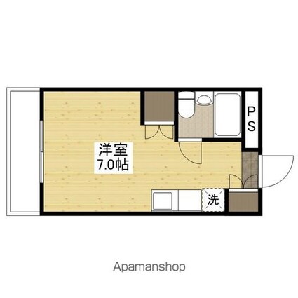 広島県広島市佐伯区海老山町[1R/15.51m2]の間取図
