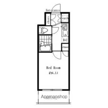 シンシア護国寺[1K/19.6m2]の間取図