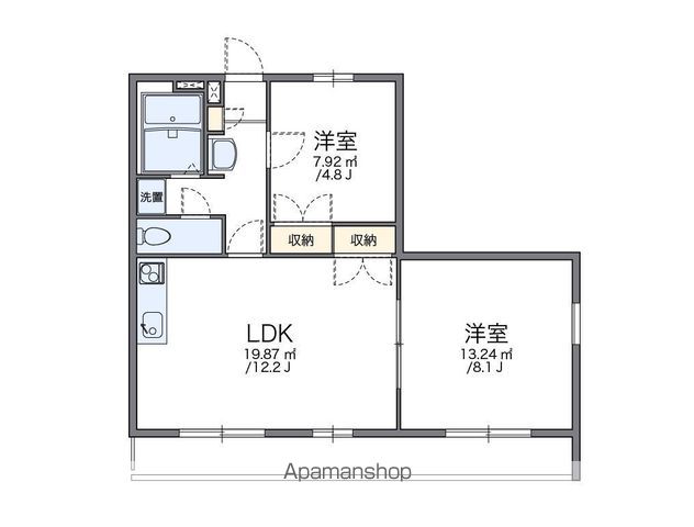レオパレス城北Aの間取り写真