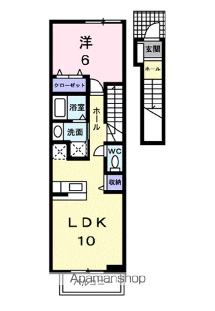 ミニヨンⅡ　Ｂ[1LDK/41.98m2]の間取図