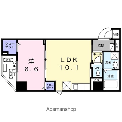 ＲＥＳＰＥＣＴ　ＯＮＥ[1LDK/40.84m2]の間取図