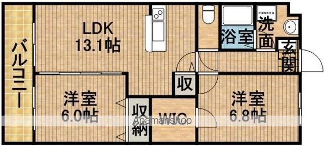 エクレールA&Kの間取り写真