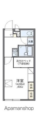 レオパレスアグリ[1K/23.18m2]の間取図