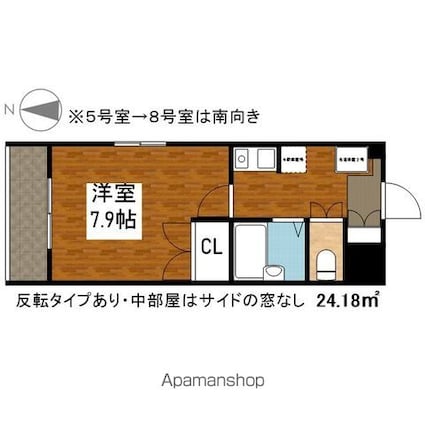 プロビデンス泉[1K/24.18m2]の間取図