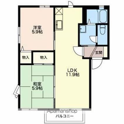 フレグランスリッチ[2LDK/50.78m2]の間取図