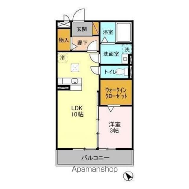 アークトゥルス[1LDK/37.78m2]の間取図