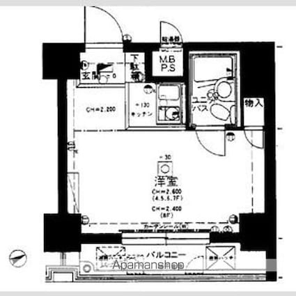 パレドール千駄木[1R/17.4m2]の間取図