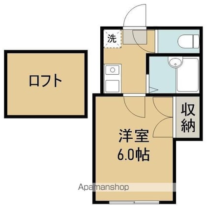 パレス東仙台３[1K/18.25m2]の間取図