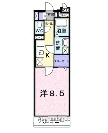 シャトーエクセラン[1K/29.52m2]の間取図