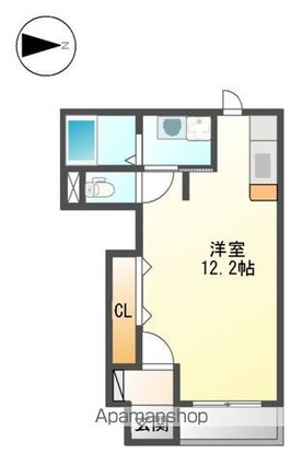 グランディールＮ[1K/32.2m2]の間取図
