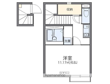 レオネクスト那由多[1K/26.08m2]の間取図