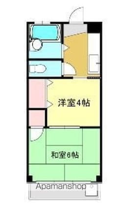 東京都世田谷区三宿２丁目[2K/27.54m2]の間取図