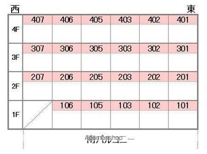 クオリティーハイツ尾崎[3LDK/60.5m2]の配置図