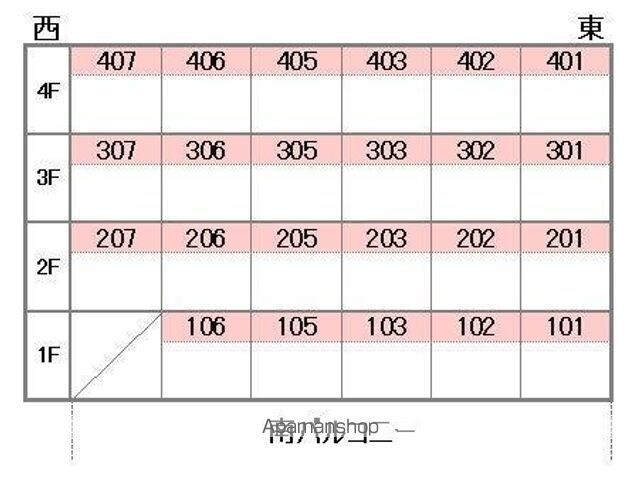クオリティーハイツ尾崎[3LDK/60.5m2]の配置図