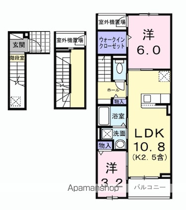 ブリアンテ[2LDK/58.13m2]の間取図